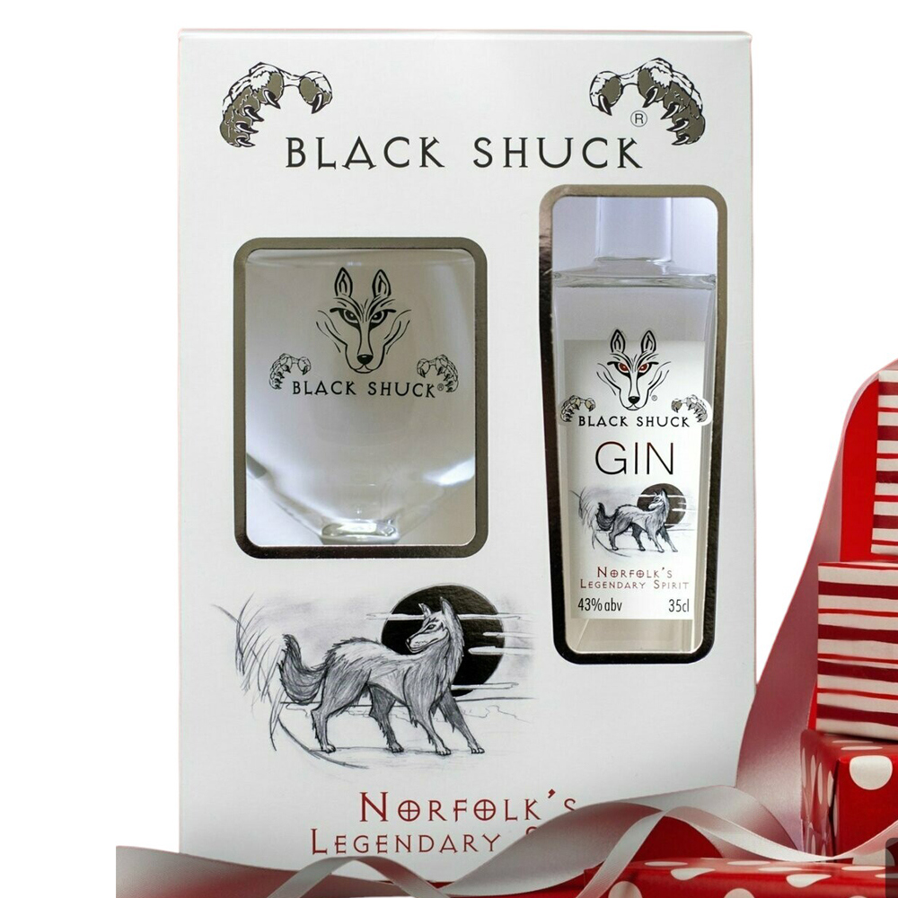 Black Shuck White Label Gin 35 cl & Glass Set